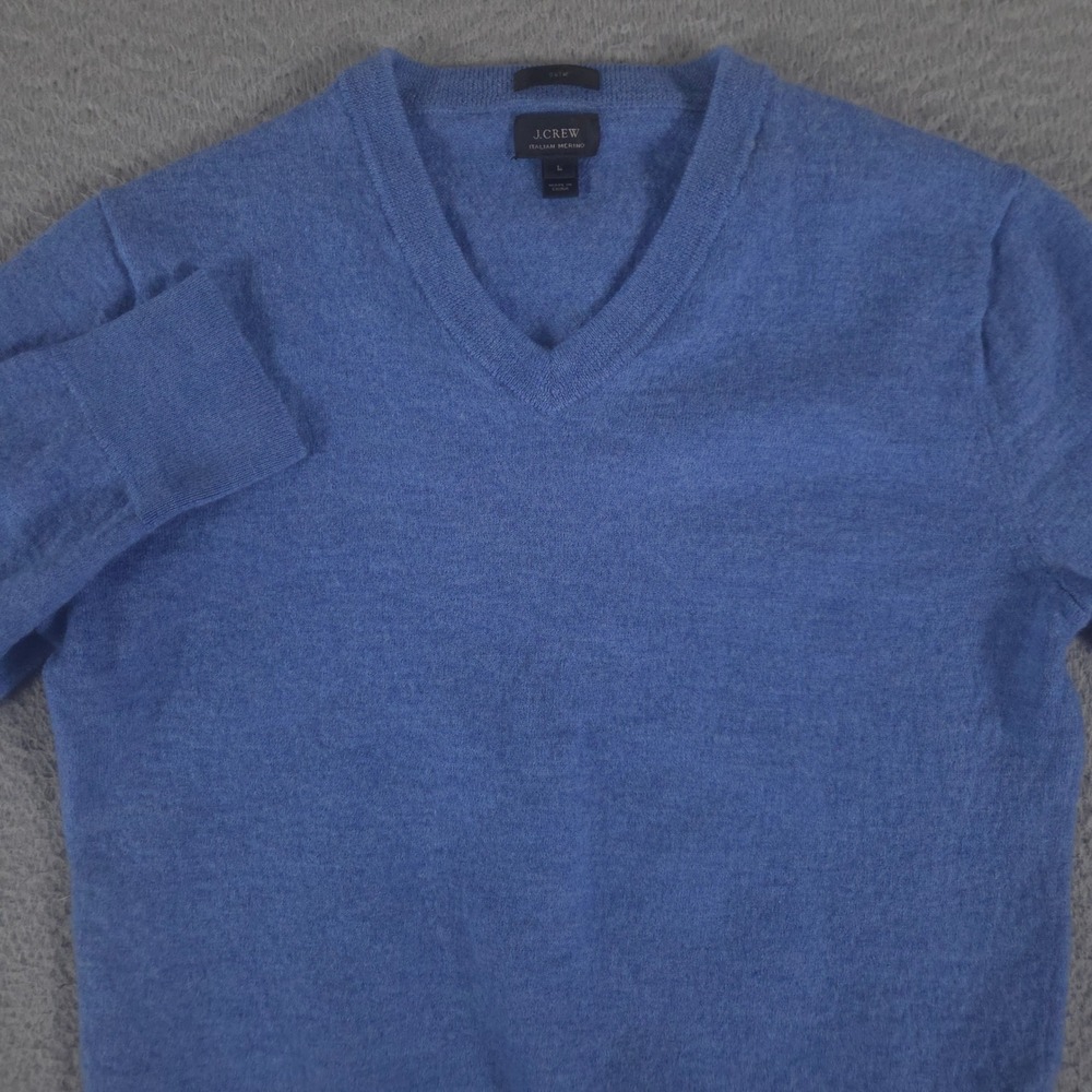 J.Crew Sweater Mens Small Slim Italian Merino Wool V-neck Pullover Tollegno 1900